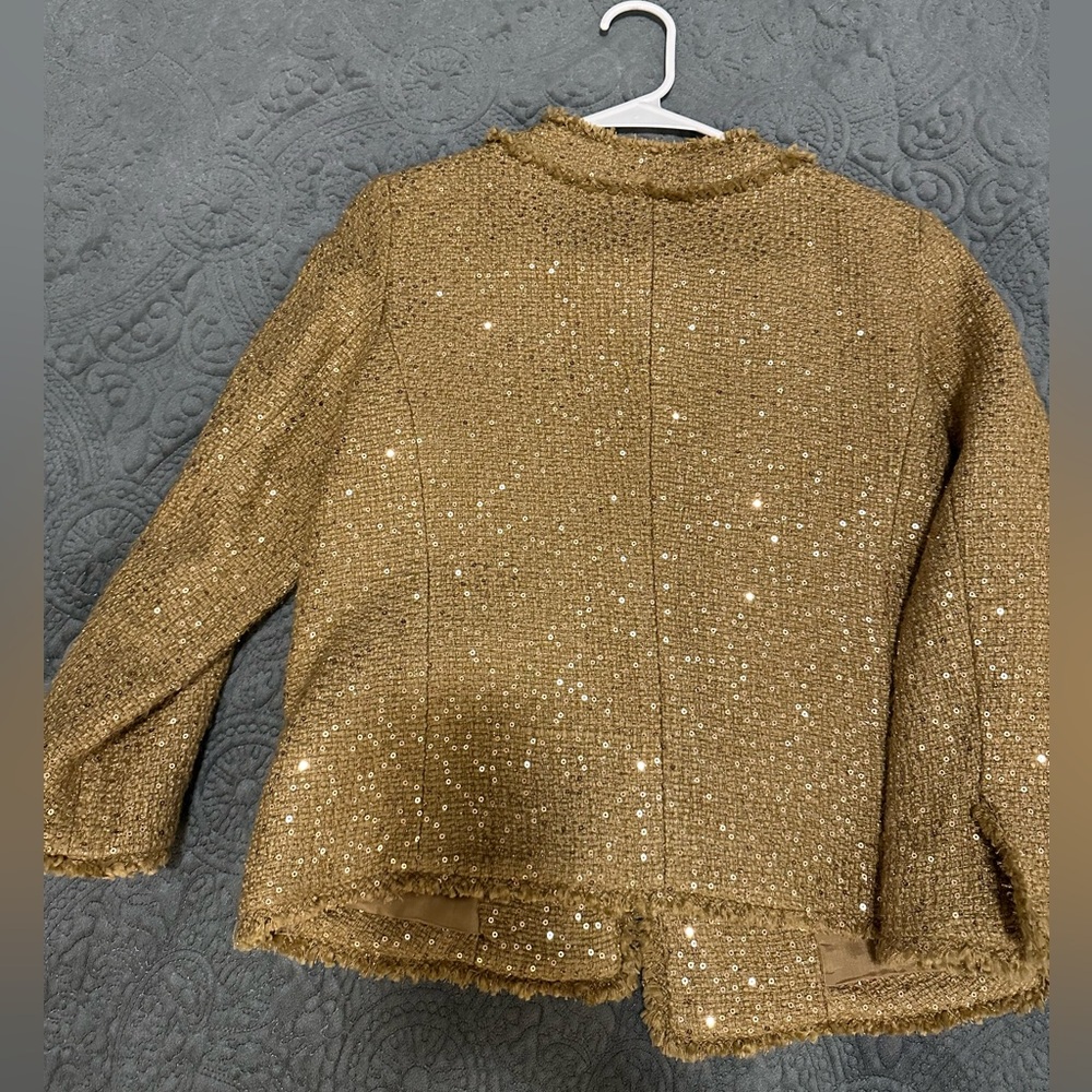 Cropped gold jacket - Picture 7 of 9